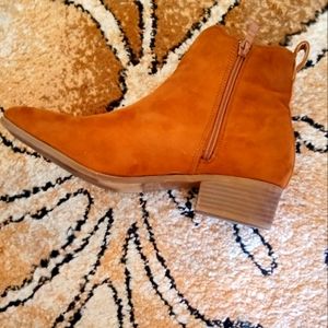 Swede low ankle boot heels